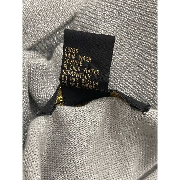 Lisa Originals Women Sliver Shimmering Long Sleeve Mock Neck Blouse & Pant 2 Pcs - Picture 7 of 8